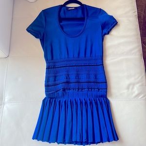 ROBERTO CAVALLI bright blue knit dress